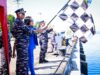 SEMARAKKAN HARI ARMADA RI KE 79 TAHUN 2024 LANTAMAL IX AMBON GELAR LOMBA DAYUNG PERAHU HIAS