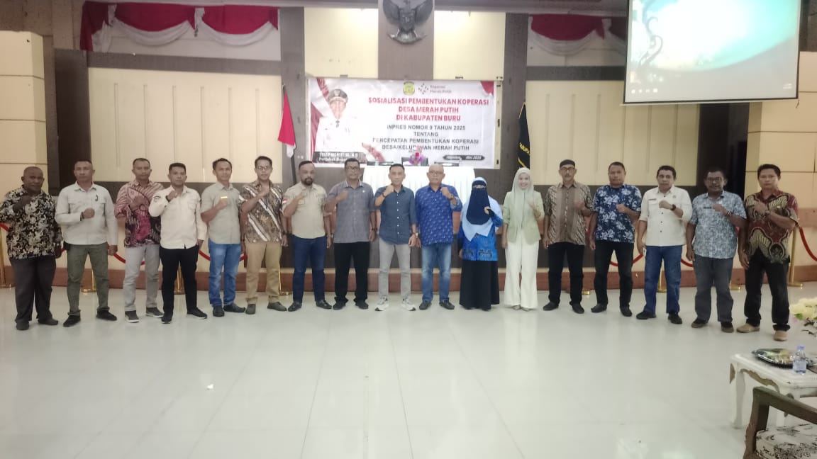 Asisten Ekonomi Pembangunan Setda Buru, Buka Kegiatan Sosialisasi Pembentukan Koperdes Merah Putih