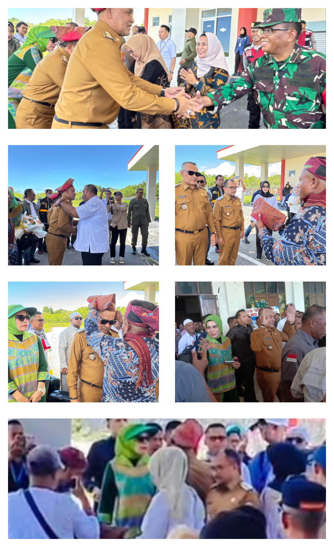Bupati dan Wakil Bupati di Sambut Masyarakat Buru usai di Lantik Gubernur Maluku di Ambon